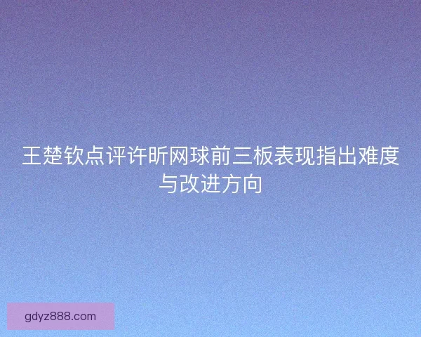 王楚钦点评许昕网球前三板表现指出难度与改进方向 王楚钦点评许昕网球前三板表现指出难度与改进方向